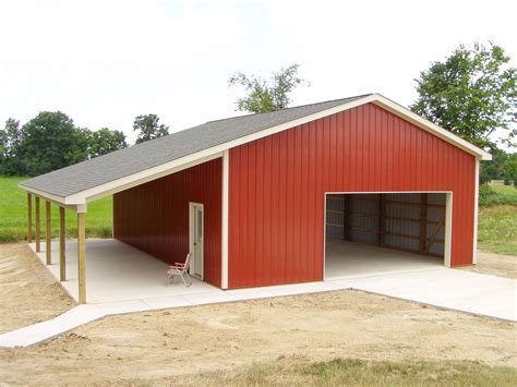 18ft Lean To. . 30 x 40 pole barn with lean to